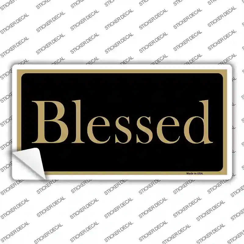 LP-248s-XL Blessed Gold Novelty Sticker Decal, Extra Large