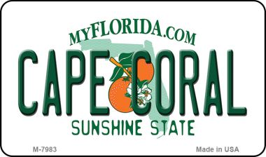SMART BLONDE Cape Coral Florida State License Plate Tag Magnet M-7983