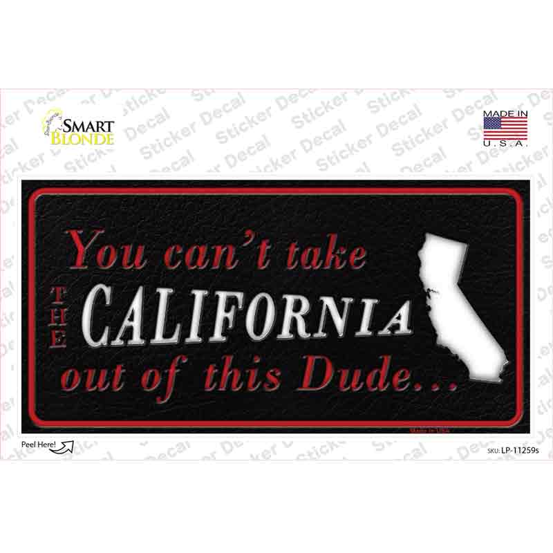 LP-11259s-M California Dude Novelty Sticker Decal, Medium
