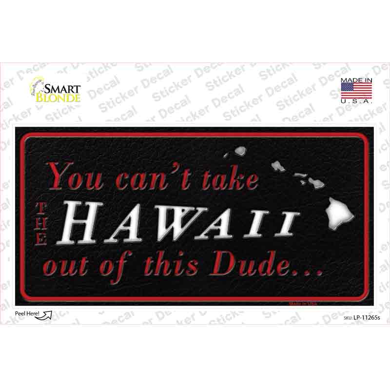 LP-11265s-M Hawaii Dude Novelty Sticker Decal, Medium