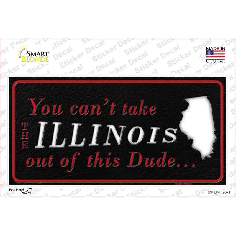 LP-11267s-M Illinois Dude Novelty Sticker Decal, Medium