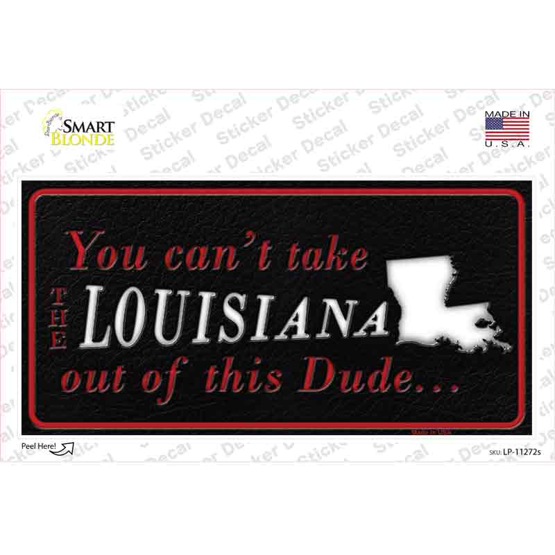 LP-11272s-M Louisiana Dude Novelty Sticker Decal, Medium