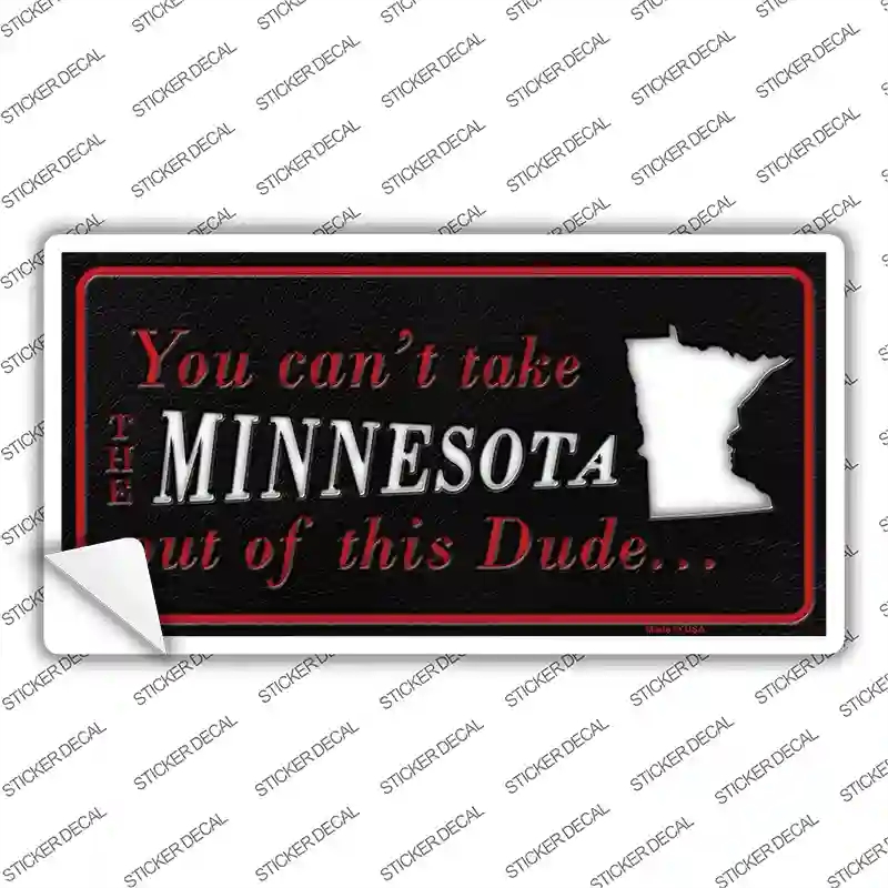 LP-11277s-L Minnesota Dude Novelty Sticker Decal, Large