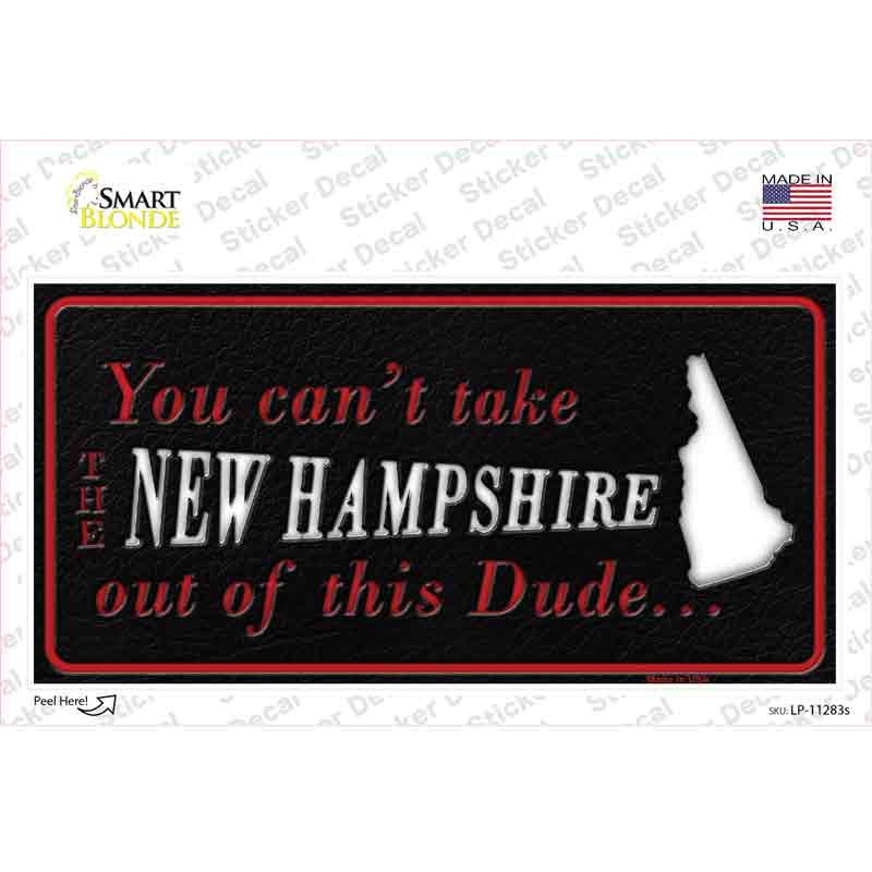 LP-11283s-M   Hampshire Dude Novelty Sticker Decal, Medium