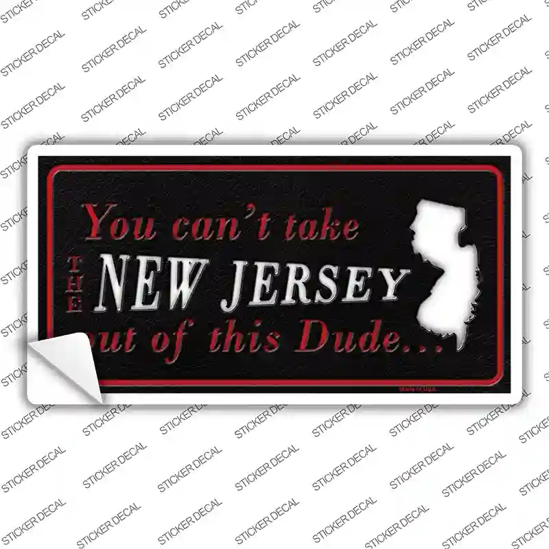 LP-11284s-S   Jersey Dude Novelty Sticker Decal, Small