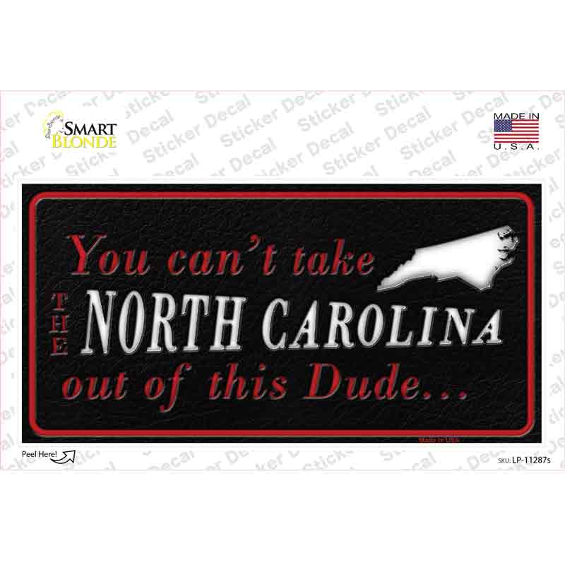 LP-11287s-M North Carolina Dude Novelty Sticker Decal, Medium