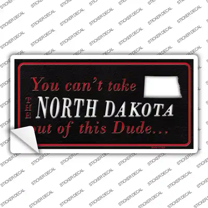 LP-11288s-L North Dakota Dude Novelty Sticker Decal, Large