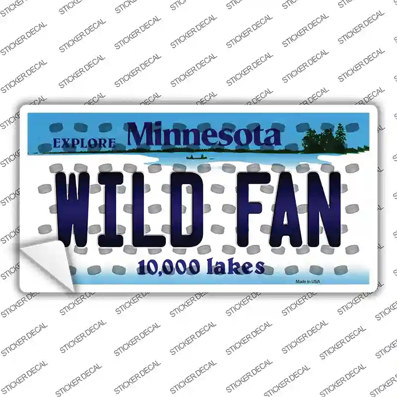 LP-10835s-S Wild Fan Minnesota Novelty Sticker Decal, Small