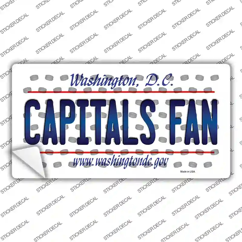LP-10844s-L Capitals Fan Washington DC Novelty Sticker Decal, Large