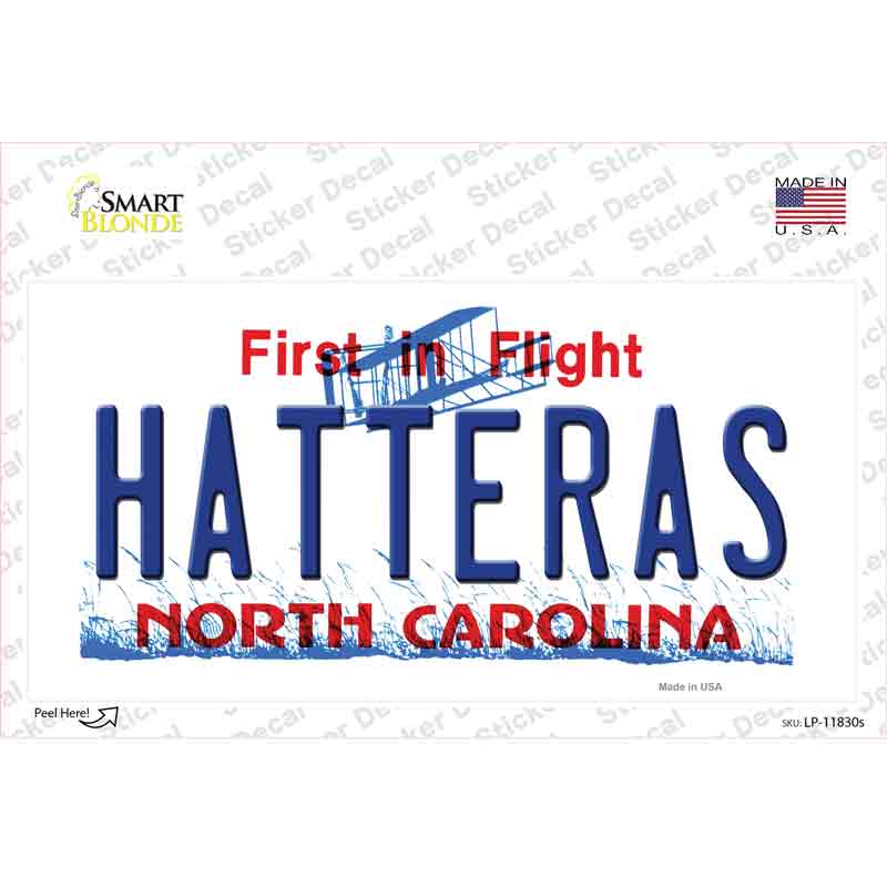 LP-11830s-M Hatteras North Carolina Novelty Sticker Decal, Medium
