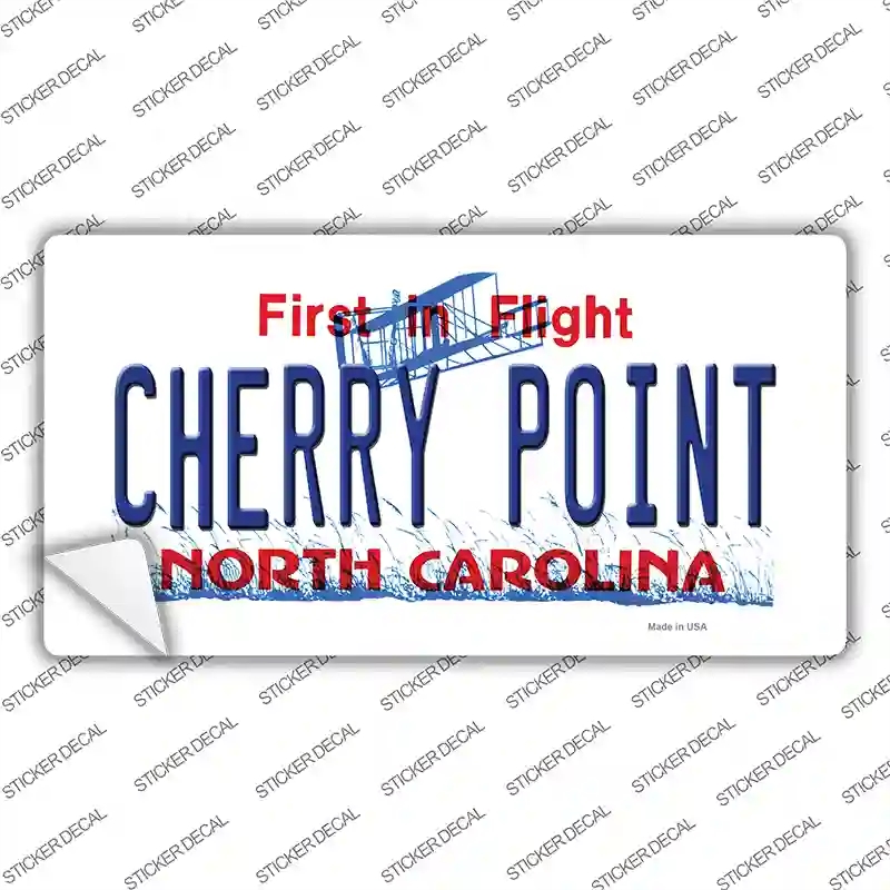LP-11834s-XL Cherry Point North Carolina Novelty Sticker Decal, Extra Large