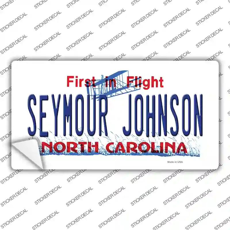 LP-11835s-XL Seymour Johnson North Carolina Novelty Sticker Decal, Extra Large