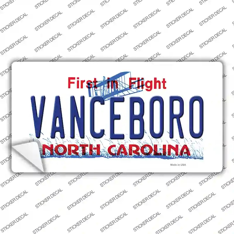 LP-11855s-S Vanceboro North Carolina Novelty Sticker Decal, Small