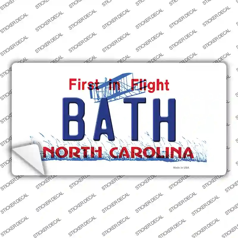 LP-11856s-S Bath North Carolina Novelty Sticker Decal, Small