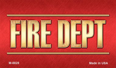 M-8828 3.5 x 2 in. Fire Dept Novelty Magnet