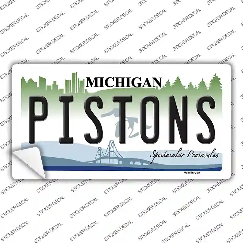 LP-2570s-XL Pistons Michigan State Novelty Sticker Decal, Extra Large