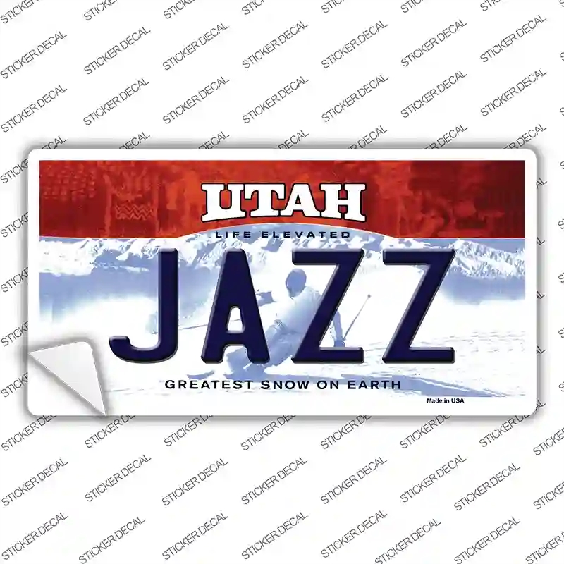 LP-2591s-S Jazz Utah State Novelty Sticker Decal, Small