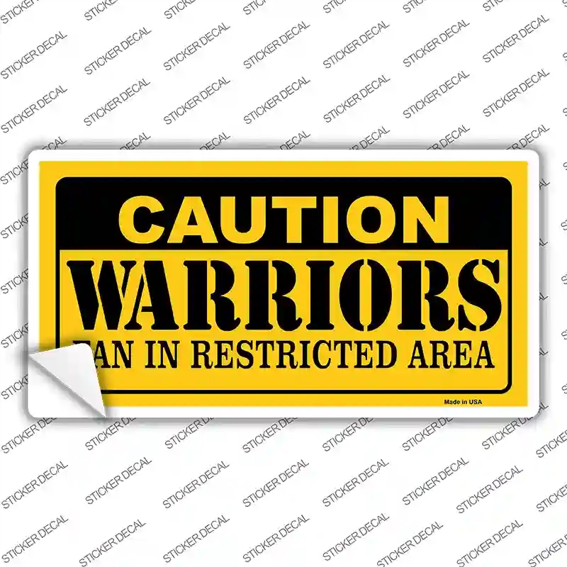 LP-2601s-XL Caution Warriors Fan Novelty Sticker Decal, Extra Large