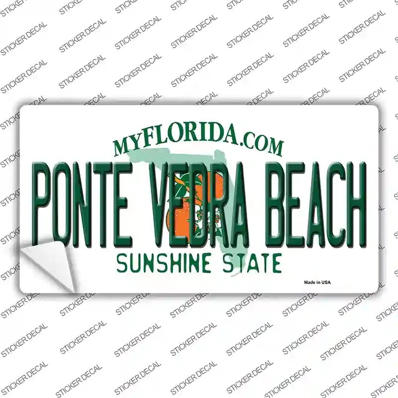LP-11929s-XL Florida Ponte Vedra Beach Novelty Sticker Decal, Extra Large