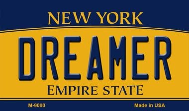 M-9000 3.5 x 2 in. Dreamer New York State License Plate Magnet