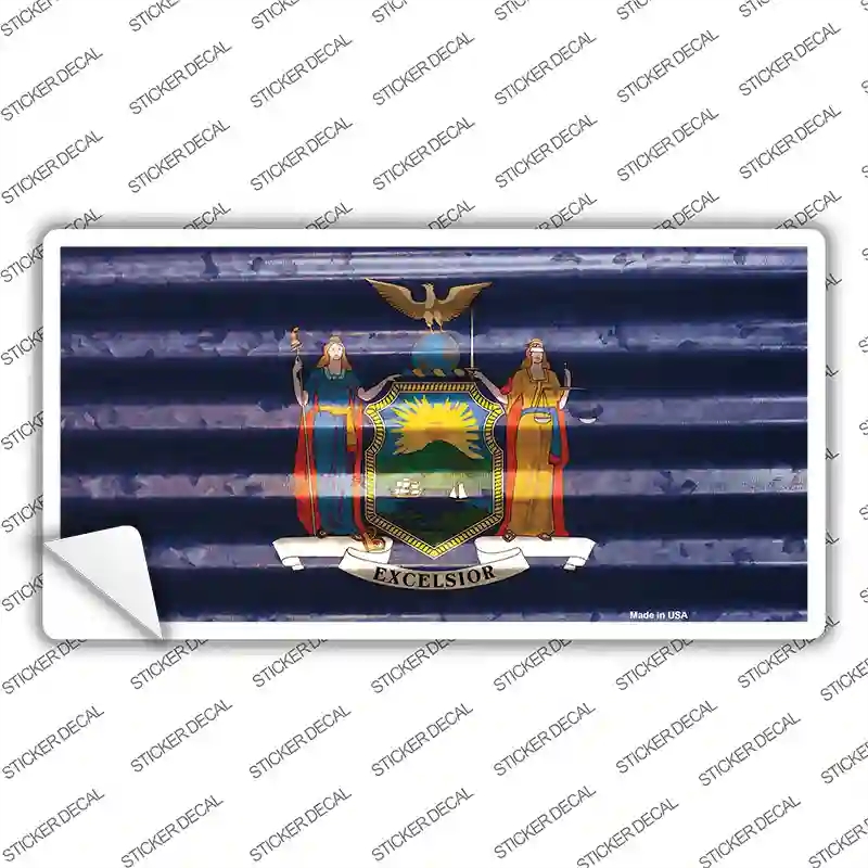 LP-11973s-XL   York Corrugated Flag Novelty Sticker Decal, Extra Large