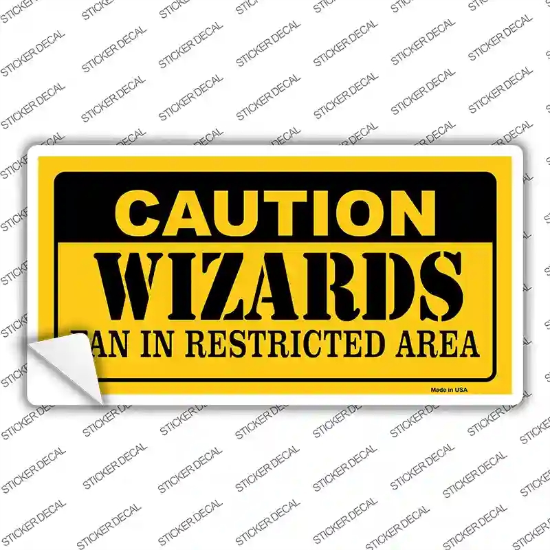 LP-2622s-XL Caution Wizards Fan Novelty Sticker Decal, Extra Large
