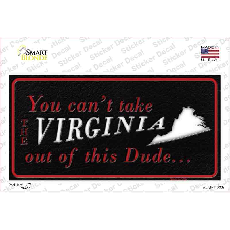 LP-11300s-M Virginia Dude Novelty Sticker Decal, Medium