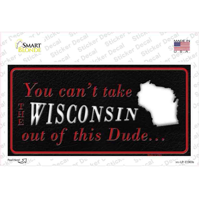 LP-11303s-M Wisconsin Dude Novelty Sticker Decal, Medium
