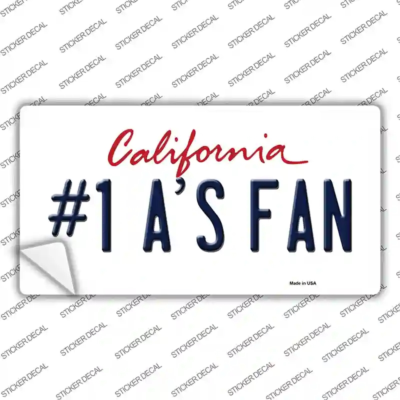 LP-13334s-S Number 1 Athletics Fan Novelty Sticker Decal, Small
