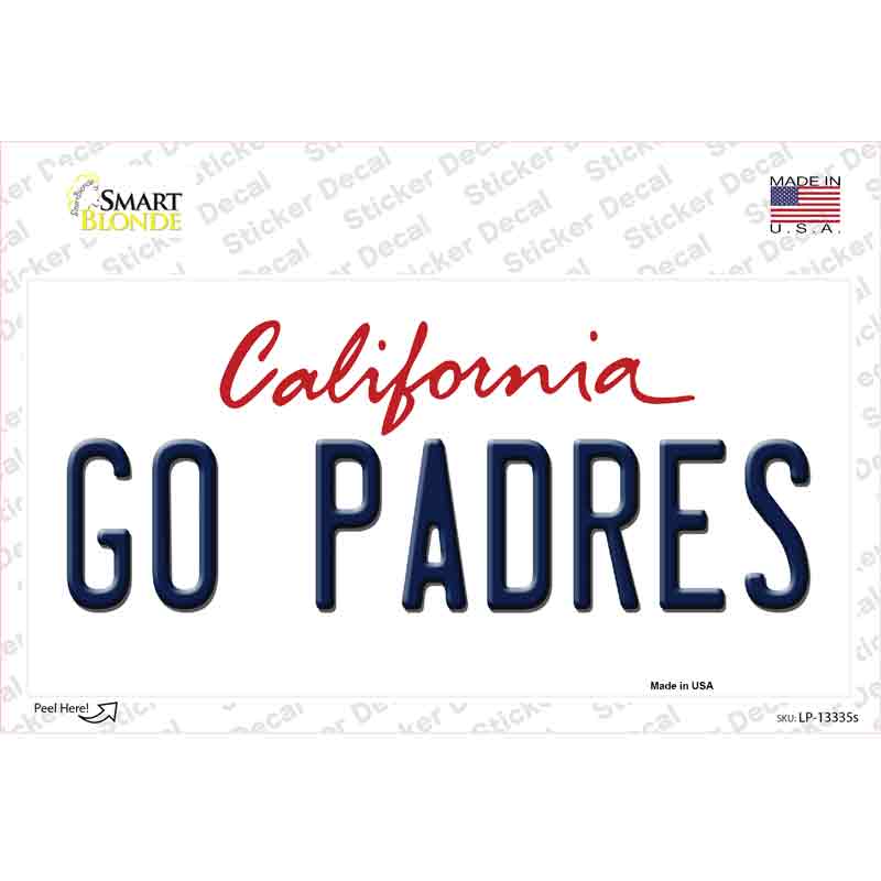LP-13335s-M Go Padres Novelty Sticker Decal, Medium