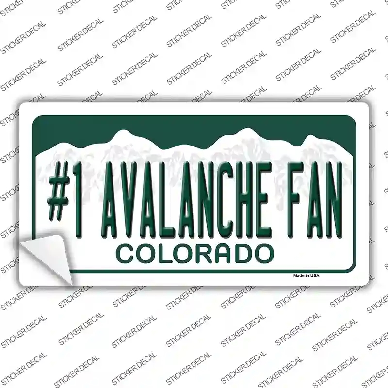 LP-13360s-XL Number 1 Avalanche Fan Novelty Sticker Decal, Extra Large