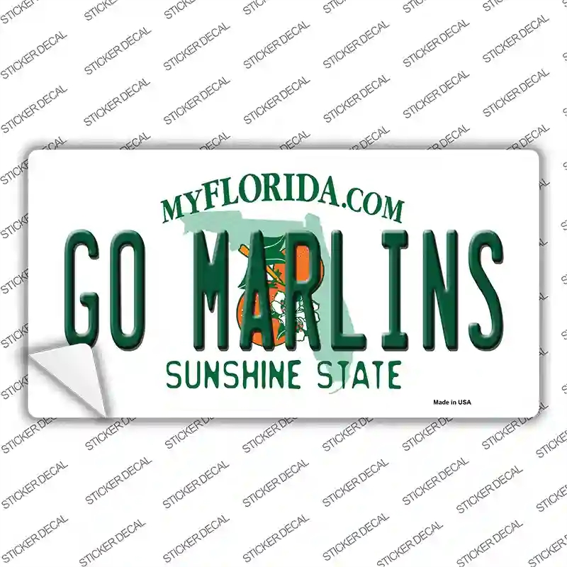 LP-13367s-S Go Marlins Novelty Sticker Decal, Small