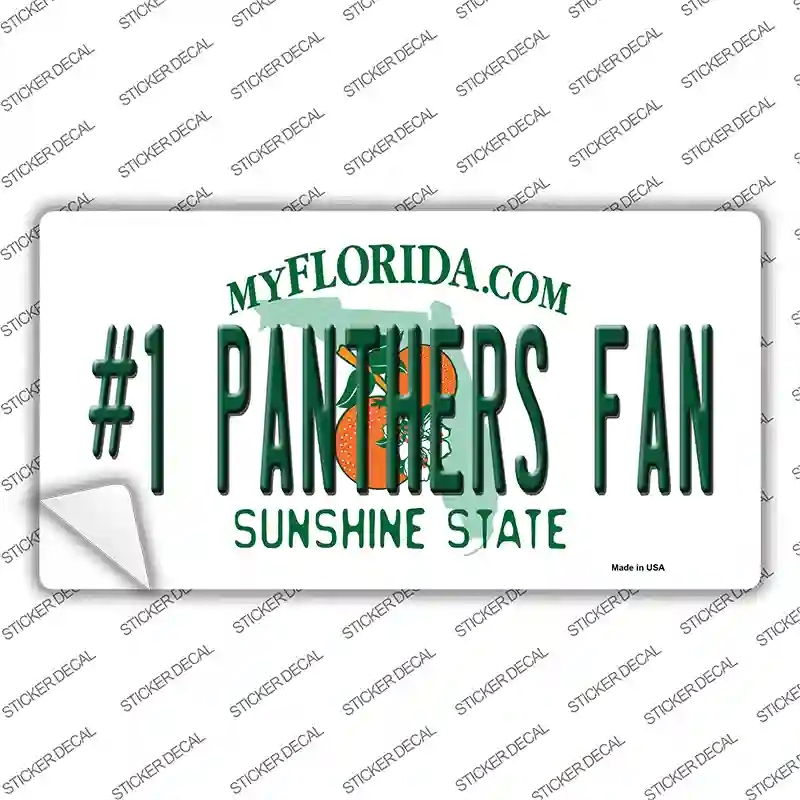 LP-13378s-XL Number 1 Panthers Fan Novelty Sticker Decal, Extra Large