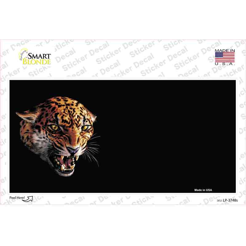 LP-3748s-M Jaguar Offset Novelty Sticker Decal, Medium