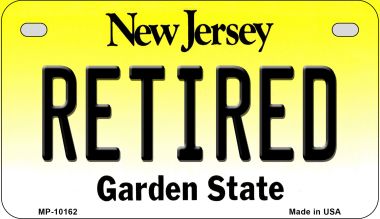 Retired New Jersey Novelty Metal Motorcycle Plate MP-10162