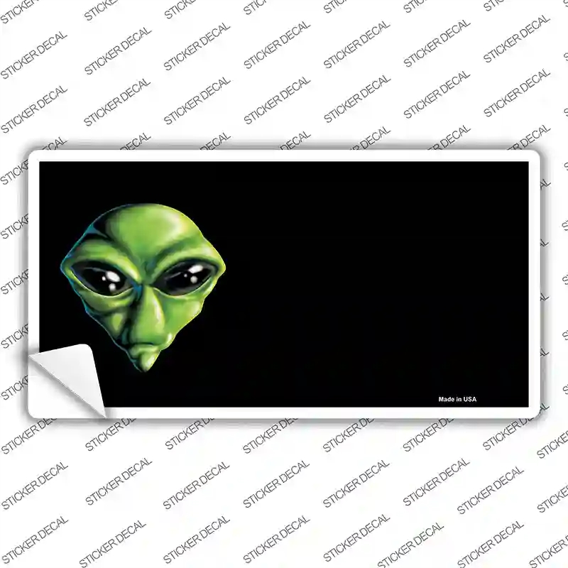 LP-3761s-L Alien Offset Novelty Sticker Decal, Large