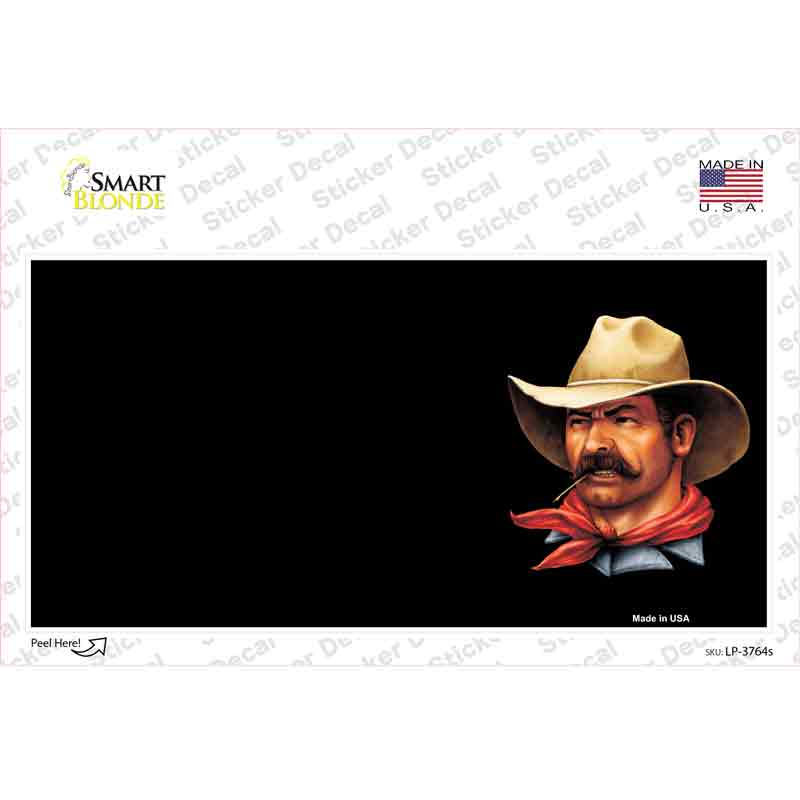 LP-3764s-M Cowboy Offset Novelty Sticker Decal, Medium
