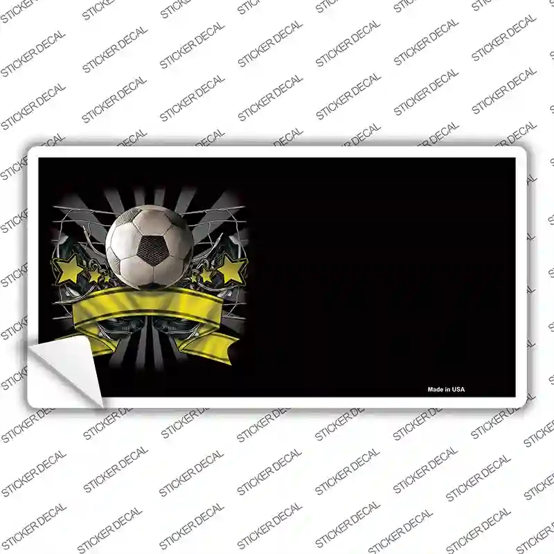 LP-3794s-XL Soccer Banner Offset Novelty Sticker Decal, Extra Large