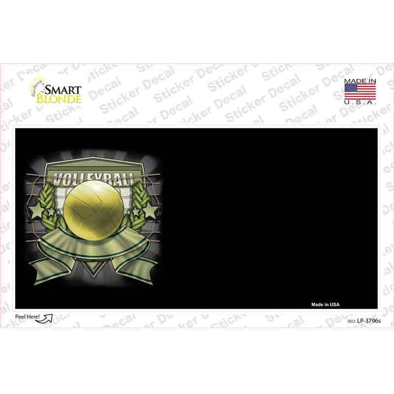 LP-3796s-M Volleyball Banner Offset Novelty Sticker Decal, Medium