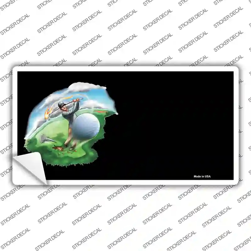 LP-3798s-L Golfer Golf Ball Offset Novelty Sticker Decal, Large