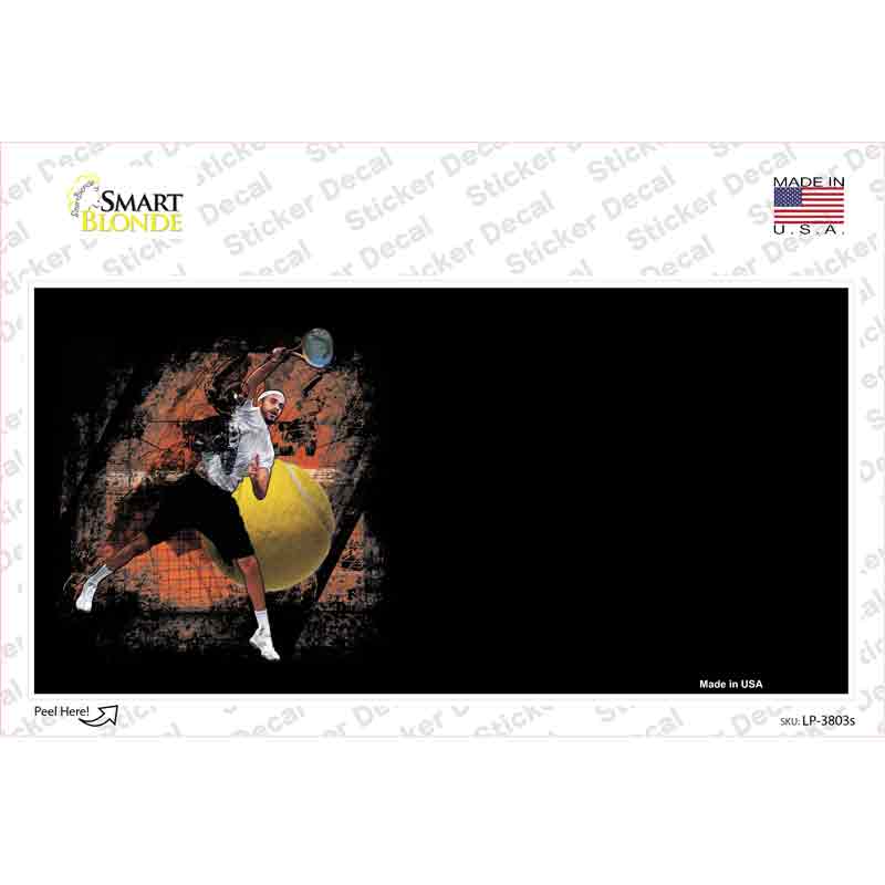 LP-3803s-M Tennis Offset Novelty Sticker Decal, Medium