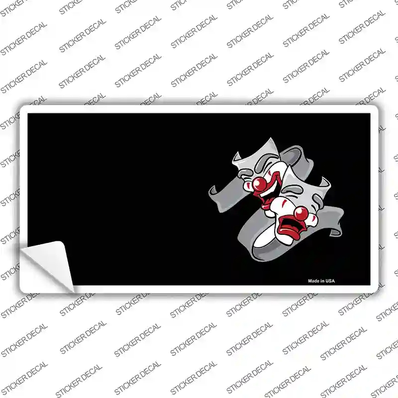 LP-3808s-S Theater Drama Offset Novelty Sticker Decal, Small