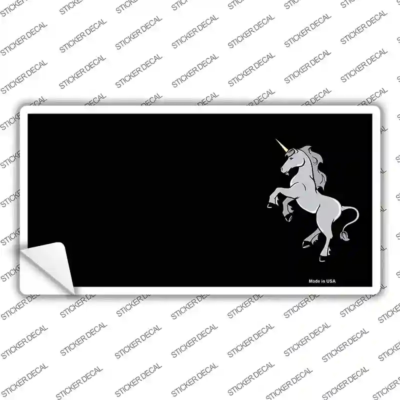 LP-3810s-XL Unicorn Reared Up Offset Novelty Sticker Decal, Extra Large