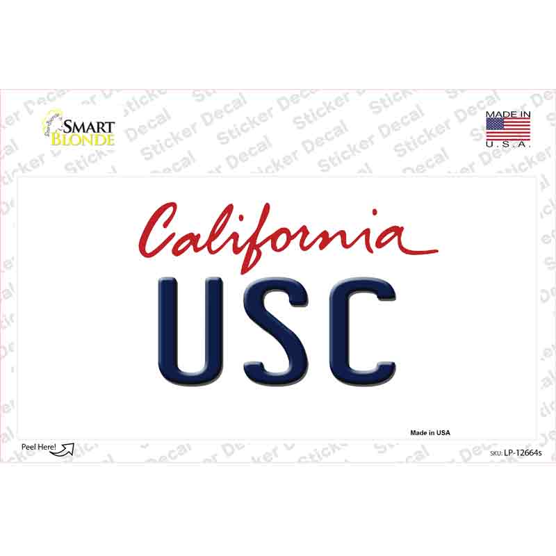 LP-12664s-M USC Novelty Sticker Decal, Medium