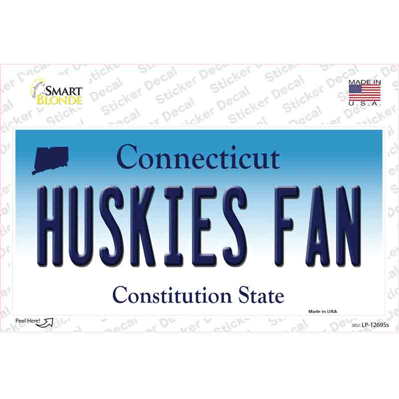 LP-12695s-M Huskies Fan Novelty Sticker Decal, Medium