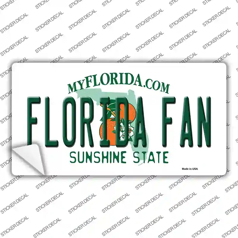 LP-12706s-L Florida Fan Novelty Sticker Decal, Large
