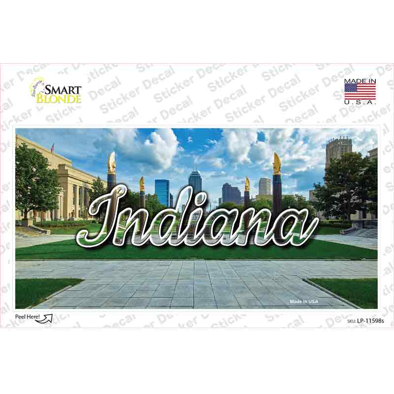 LP-11598s-M Indiana Sunny Park State Novelty Sticker Decal, Medium