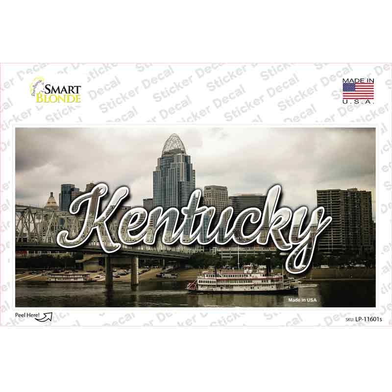 LP-11601s-M Kentucky City Skyline State Novelty Sticker Decal, Medium