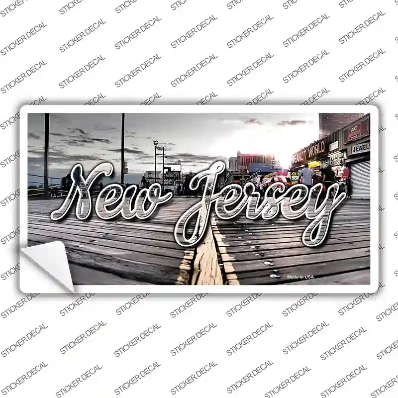 LP-11616s-S   Jersey Boardwalk State Novelty Sticker Decal, Small