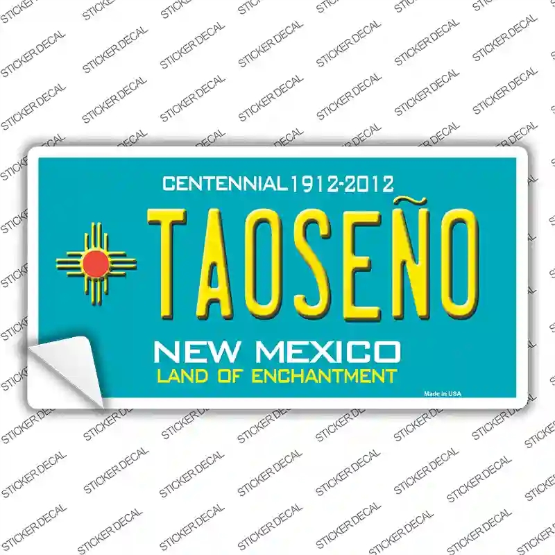 LP-11651s-S Taoseno Teal   Mexico Novelty Sticker Decal, Small